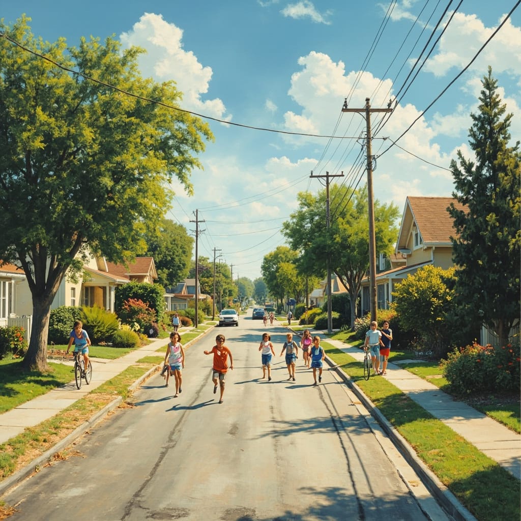 孩子在户外玩耍