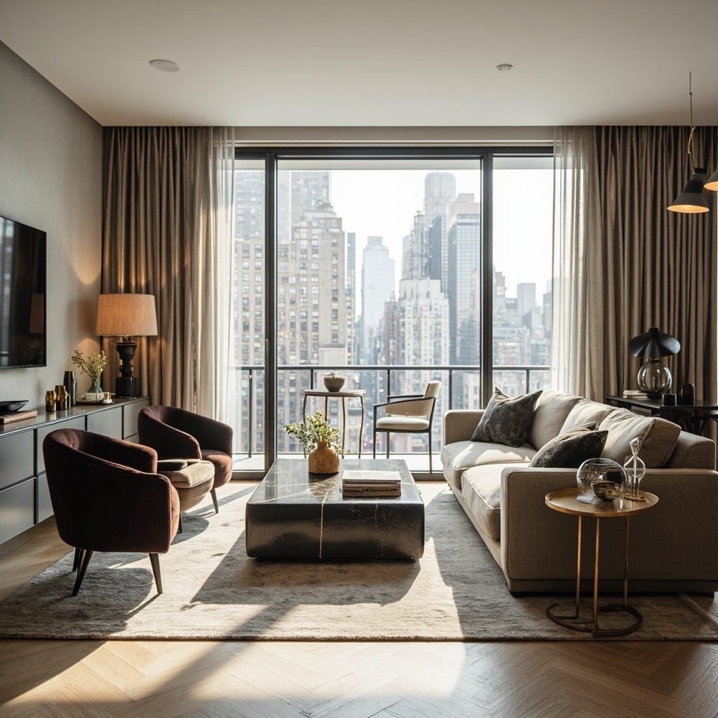 Modern staged apartment