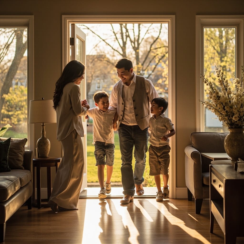 Open house Asian family