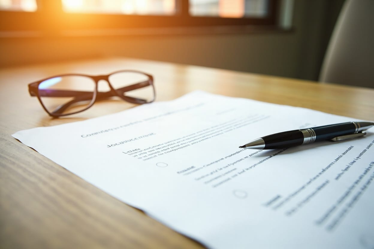 listing agreement 合同特写，签字笔放在签名行