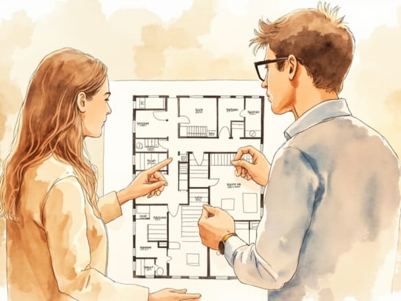 看房时核对 floor plan 示意图