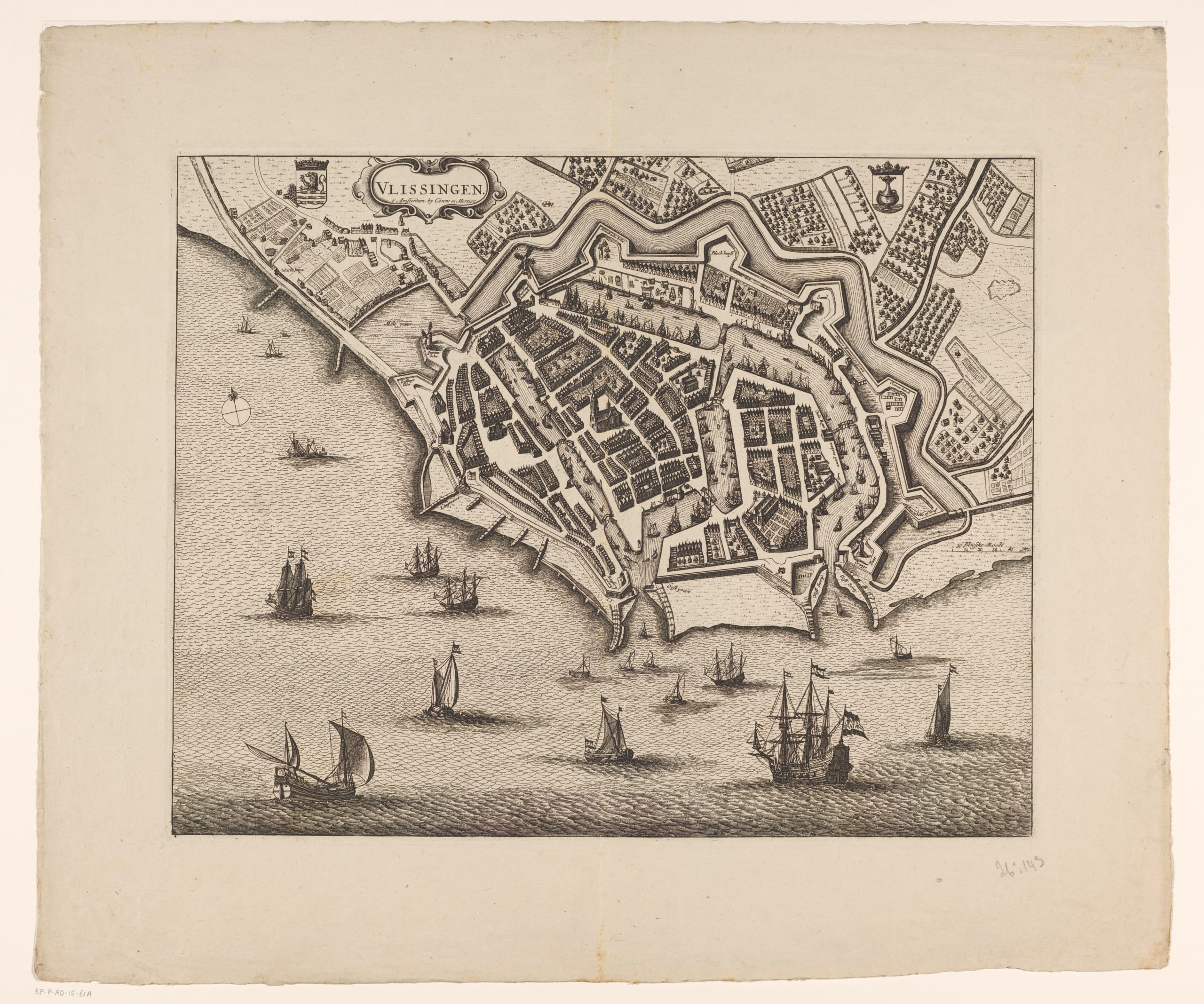 1657 年 Vlissingen (Flushing 旧称) 殖民地地图