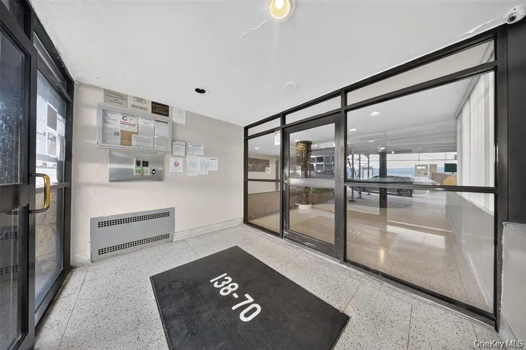 Lobby entrance of the Flushing co-op building