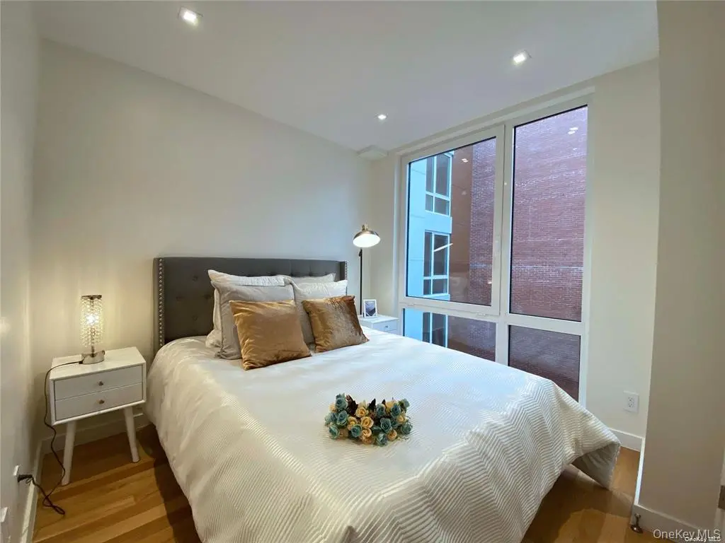 Bedroom with floor-to-ceiling windows