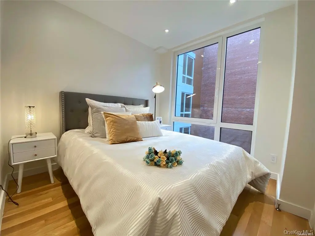 Bright staged bedroom