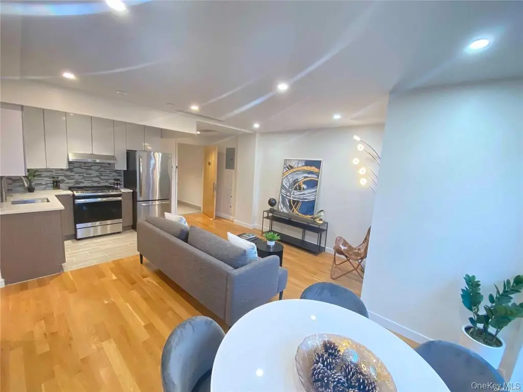 Open kitchen and living area