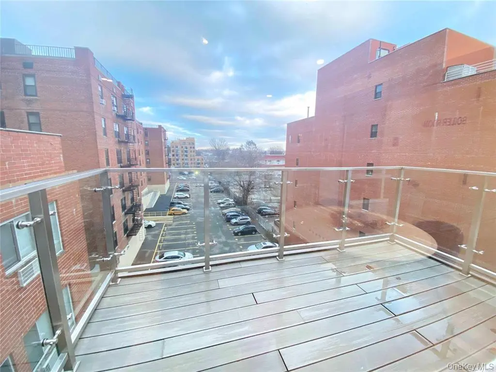 Private balcony with neighborhood view