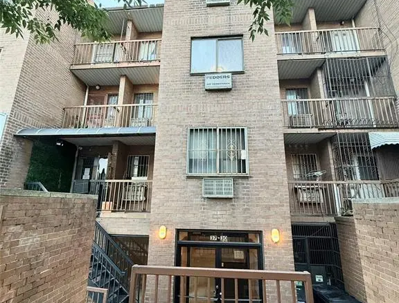 Condominium building front exterior