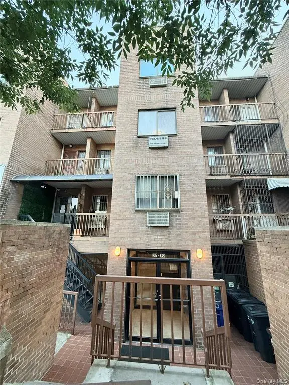 Condominium building front exterior