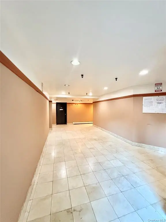 Living area with tile floor