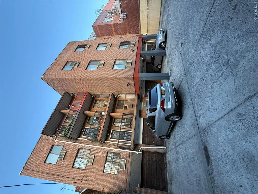 Sideways view of building exterior