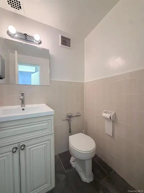 Bathroom vanity and shower