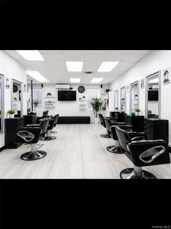 Salon interior with styling chairs