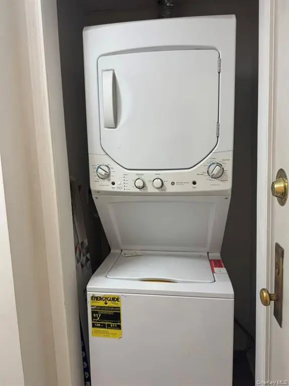 Stacked washer and dryer