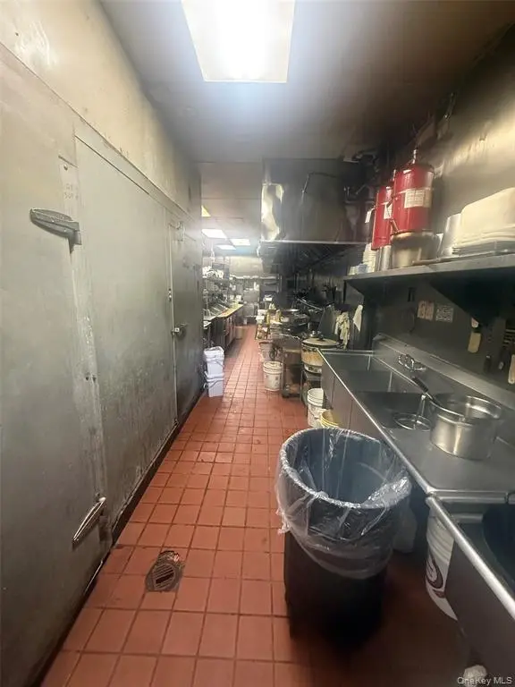 Commercial kitchen aisle