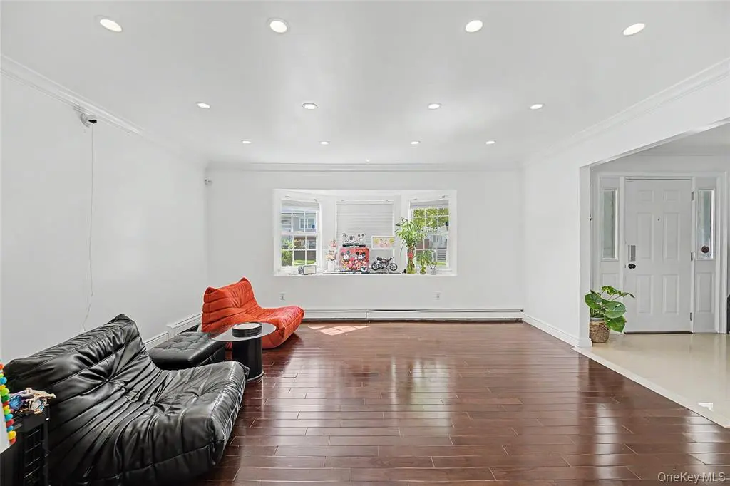 Living room with wood floor