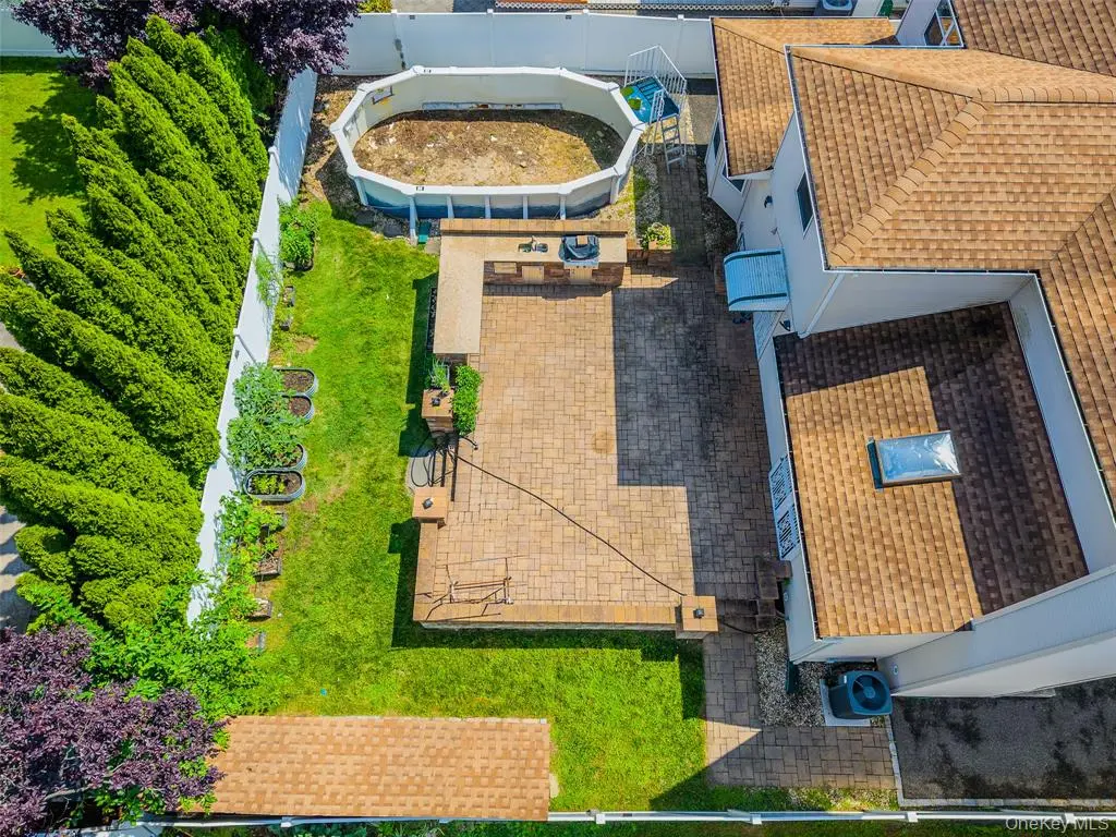 Overhead rear yard view