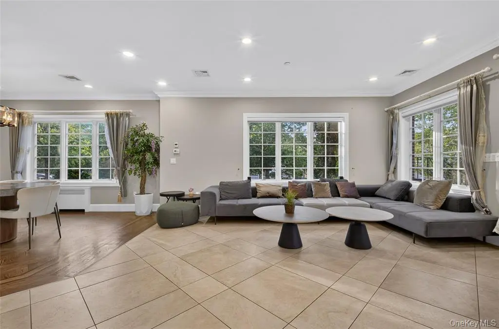 Living room with large windows