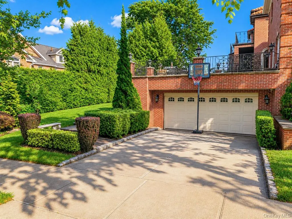 Driveway leading to two-car garage