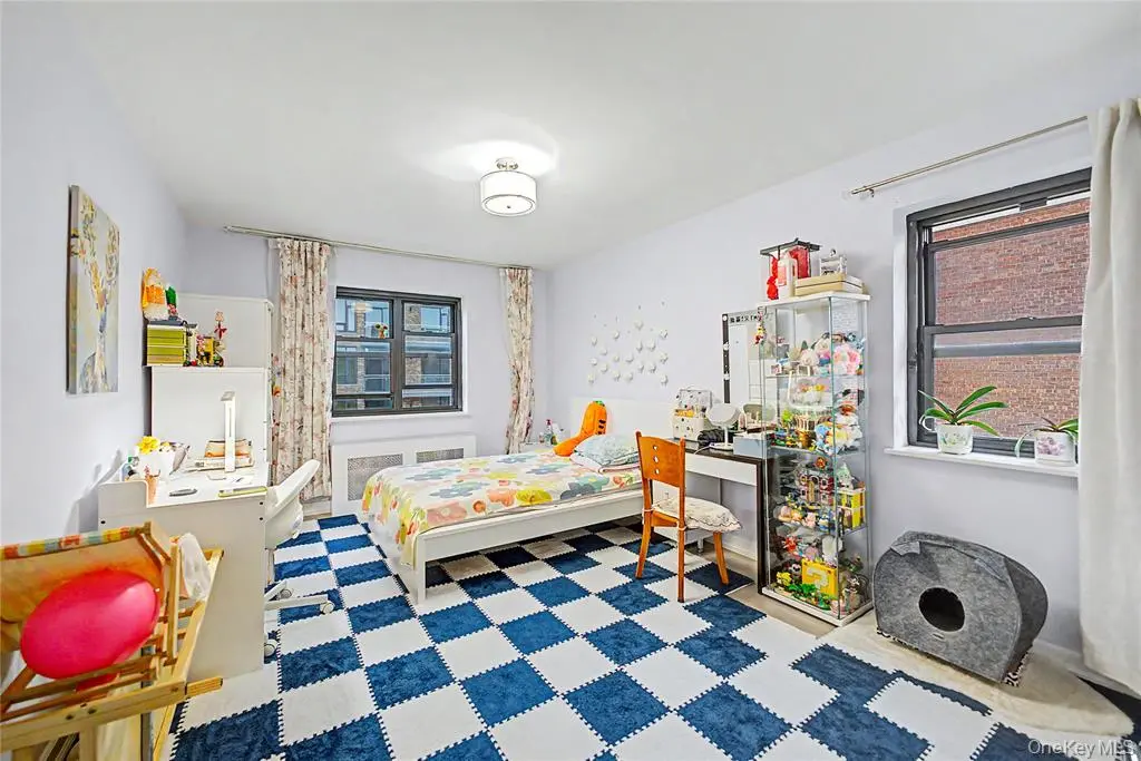 Bright bedroom with two windows