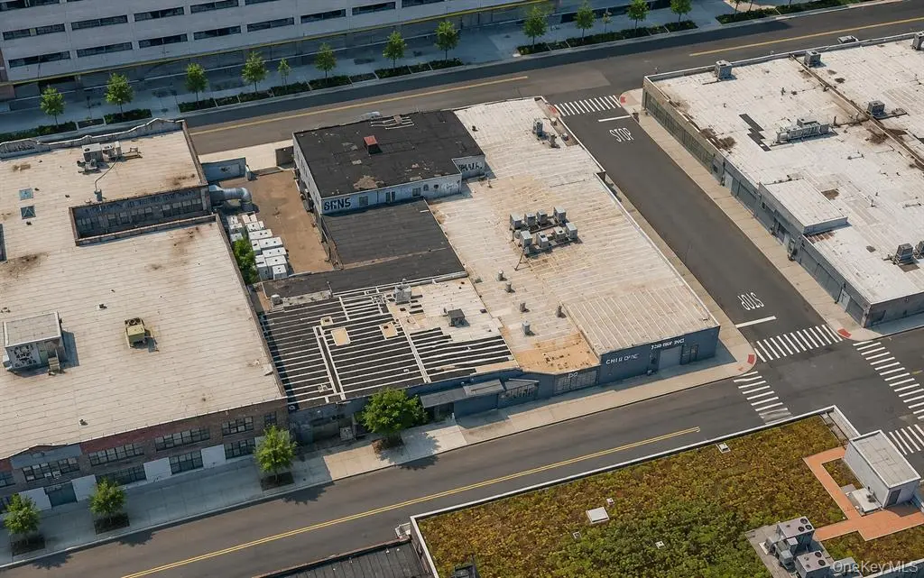 Neighborhood aerial view of the industrial property