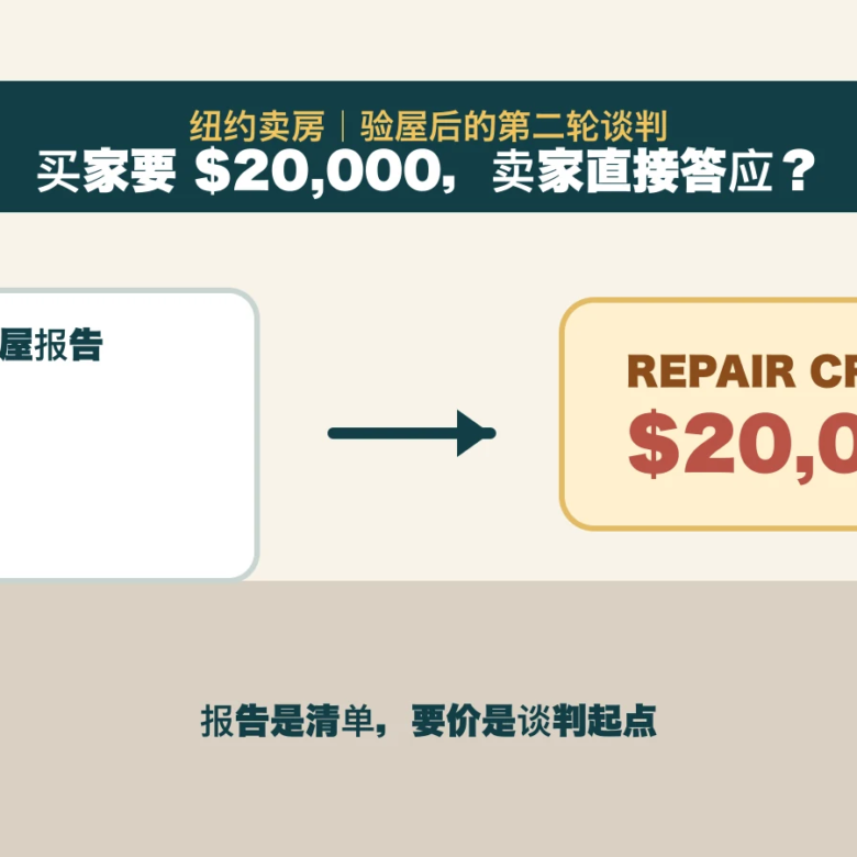 买家验屋后要$20,000，纽约卖家为什么不能直接答应？
