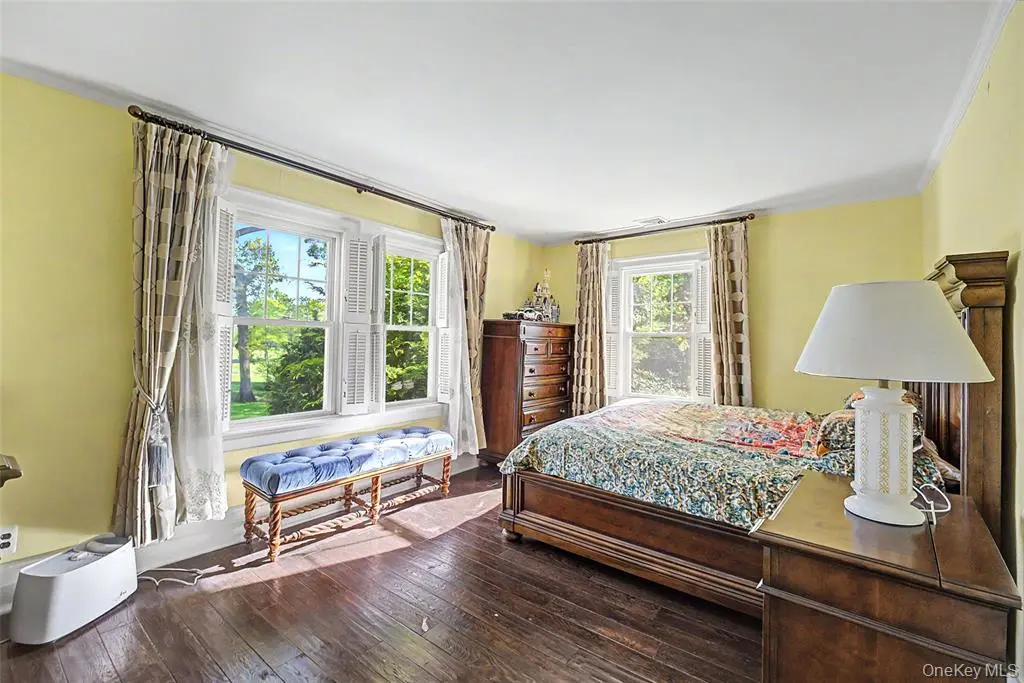 Bedroom overlooking the landscaped property