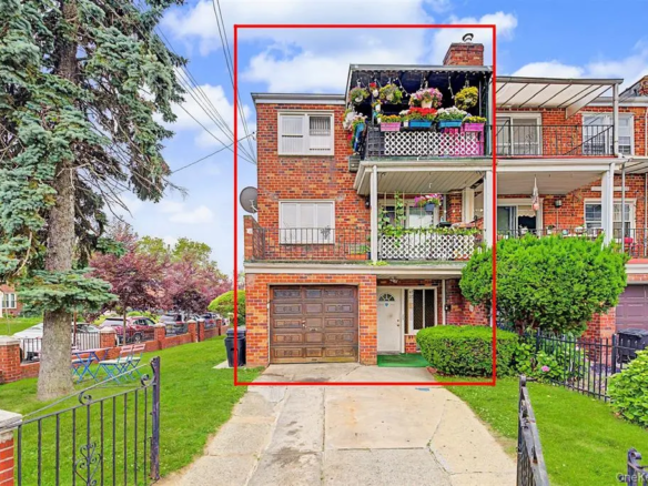 Corner brick multi-family home exterior in Flushing