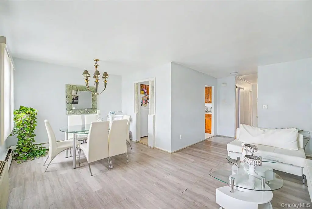 Open living and dining area