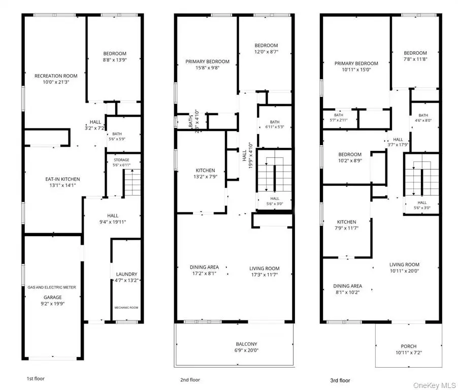 Floor plans for the multi-family property