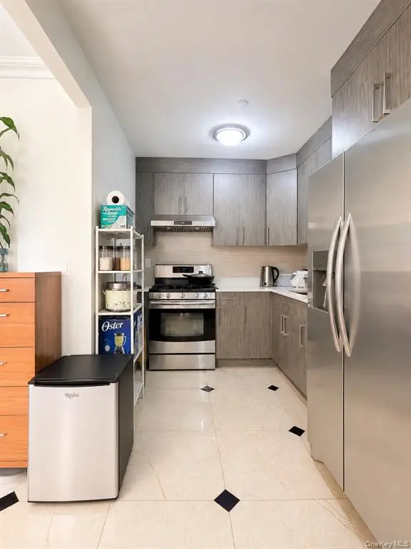 Kitchen with stainless appliances