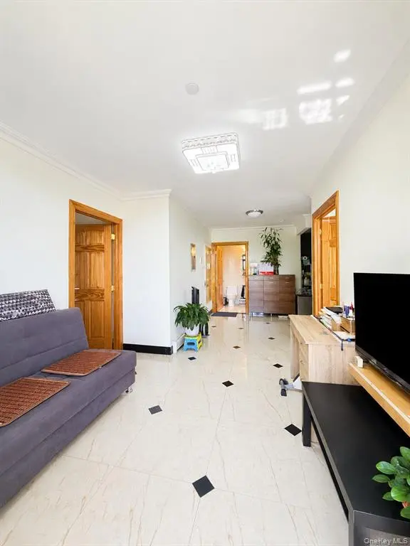 Open living and dining area