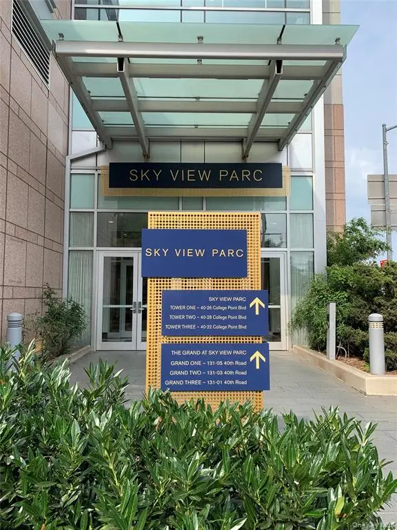 Sky View Parc building entrance in Flushing
