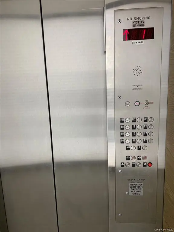 High-rise elevator control panel