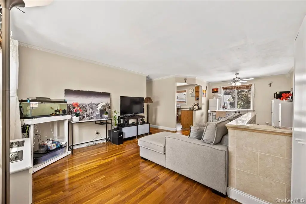 Open living and dining layout
