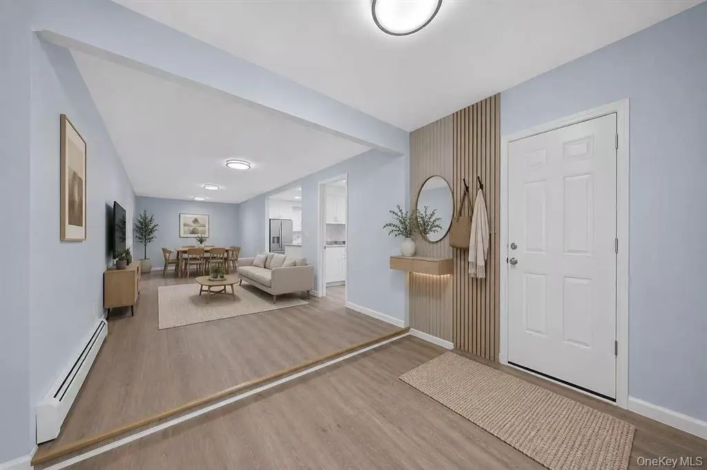 Open living and dining layout