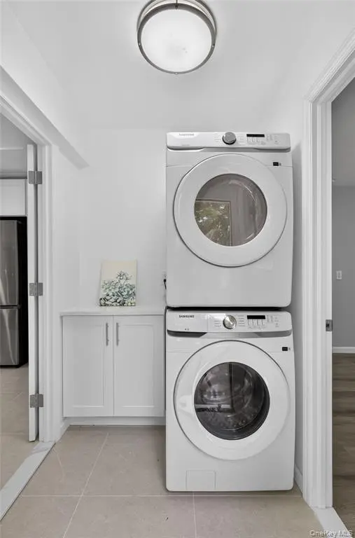 Stacked washer and dryer
