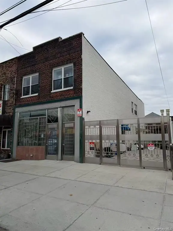 Mixed-use commercial building exterior in Gravesend Brooklyn