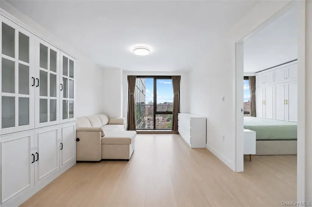 Bright living area with open neighborhood view