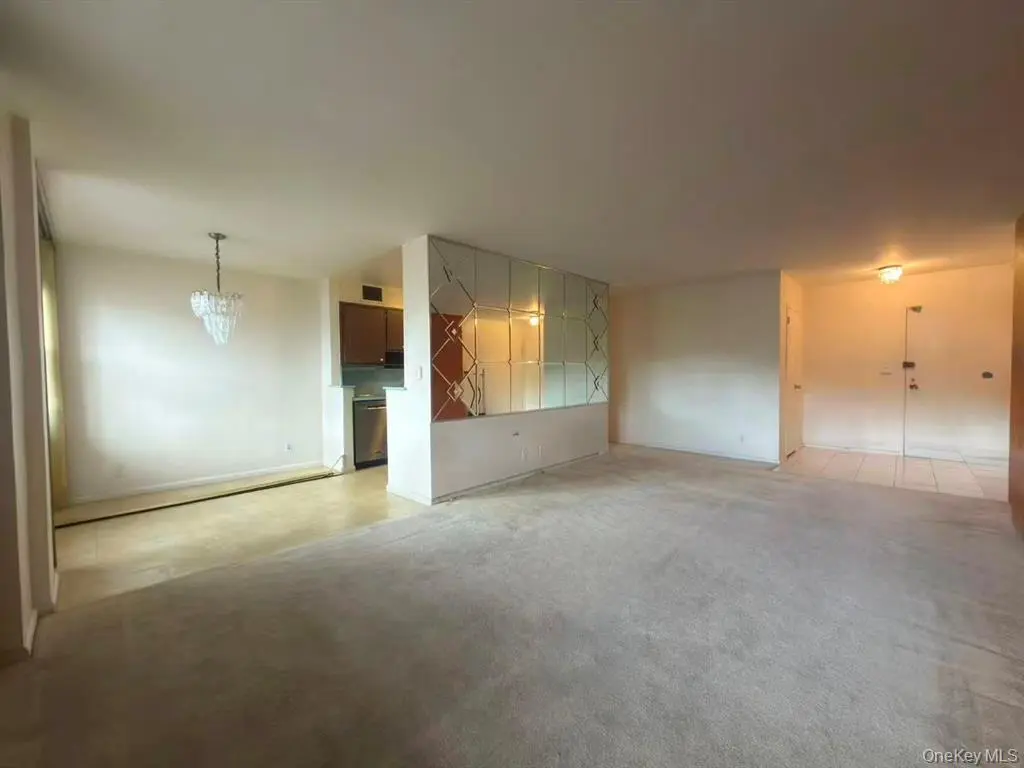 Open living and dining area with a spacious layout