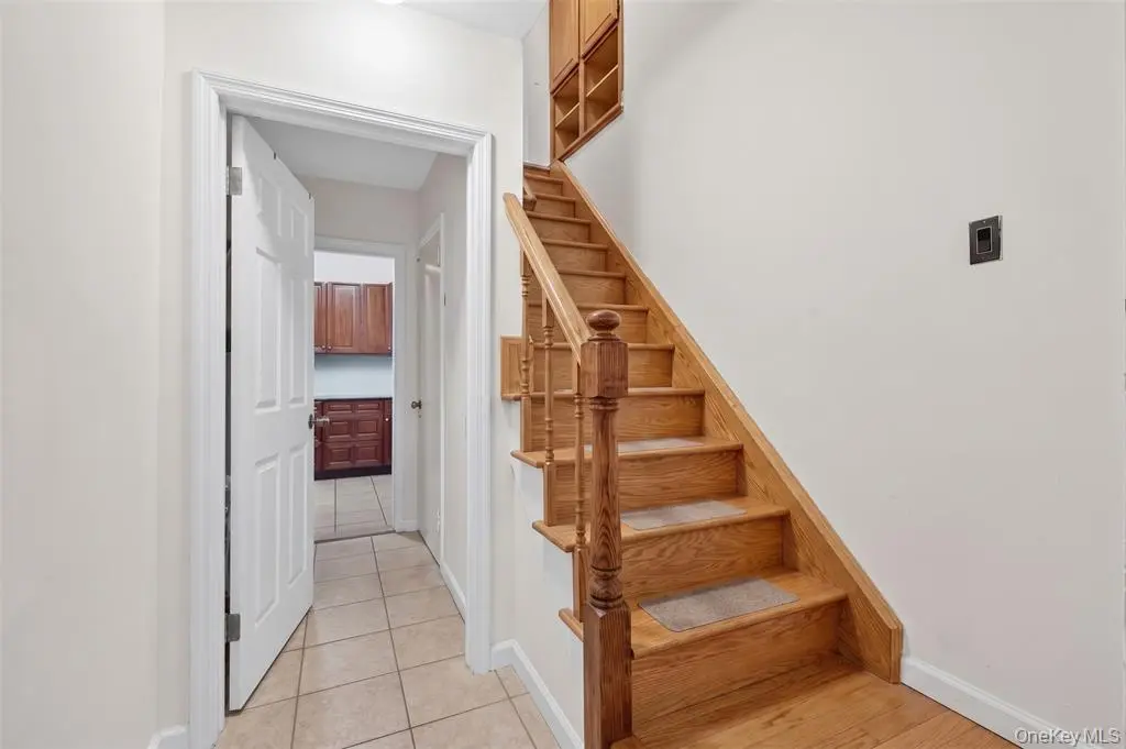 Interior hall and staircase connecting the living levels