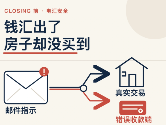 原创过户电汇风险图解，邮件指示把买房资金引向房屋之外的错误收款端